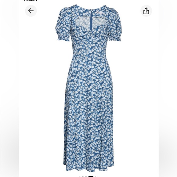 Reformation Blue Floral Lacey Dress M/6, perfect condition - Picture 7 of 7